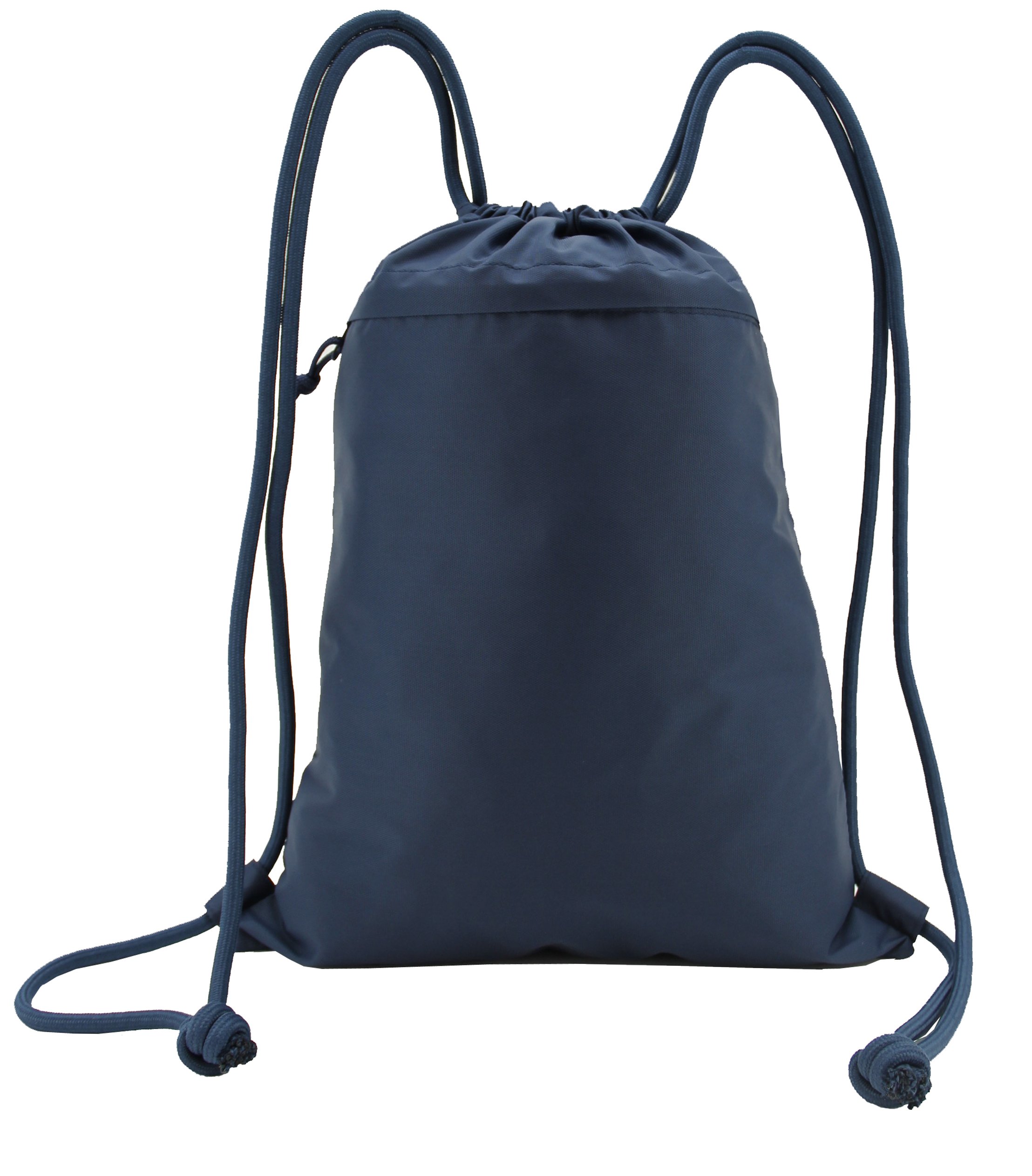 Durable Drawstring Backpack - Lightweight Cinch Sack Backpack with Adjustable Strings (Navy) - Perfect for Gym, Travel, School & Outdoor Activities