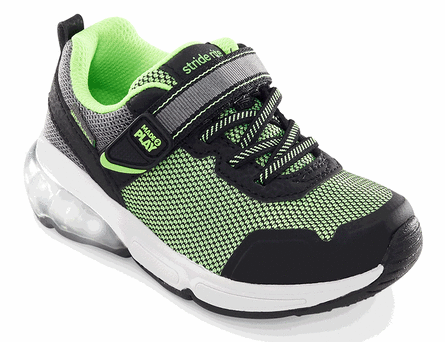 Radiant Toddler Shoes - Lime, Black, Grey for Boys & Girls | Comfortable & Stylish for Playtime, School & Outdoor Activities