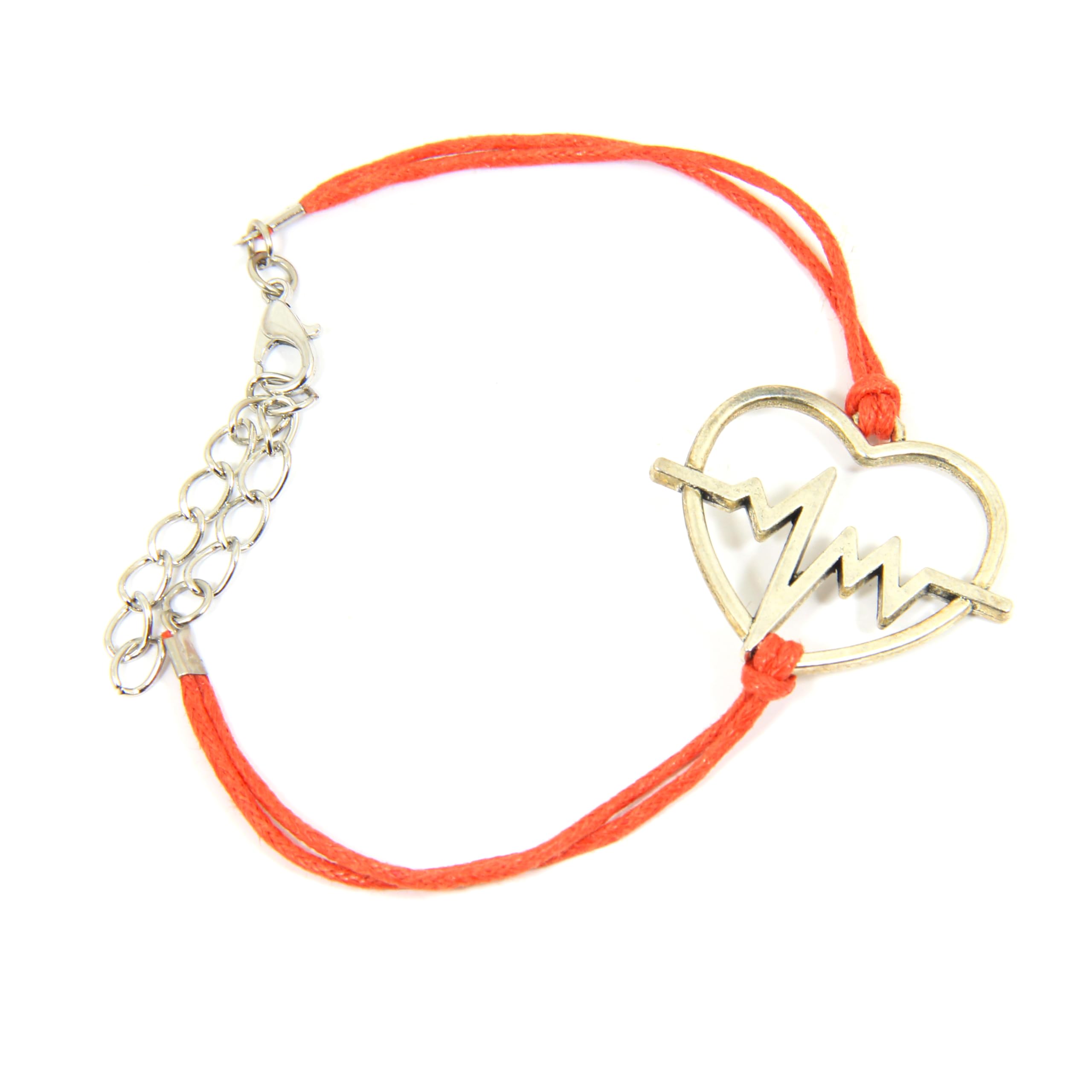 Heartbeat Bracelet - EKG Cardiogram Jewelry Gift for Doctors, Nurses, Doula & Medical Students - Adjustable Hemp Cord - Perfect for Graduation, Appreciation & Daily Wear