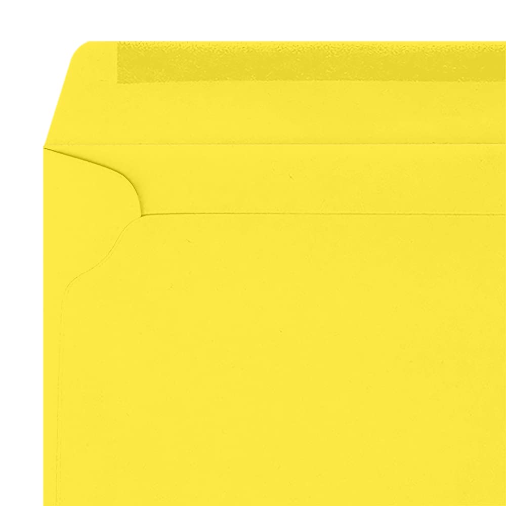 LUXPaper 9 x 12 Booklet Envelopes - Citrus Yellow, 80lb. Text Weight, Pack of 250 | Perfect for Mailing Brochures, Catalogs, Wedding Invitations & Business Documents