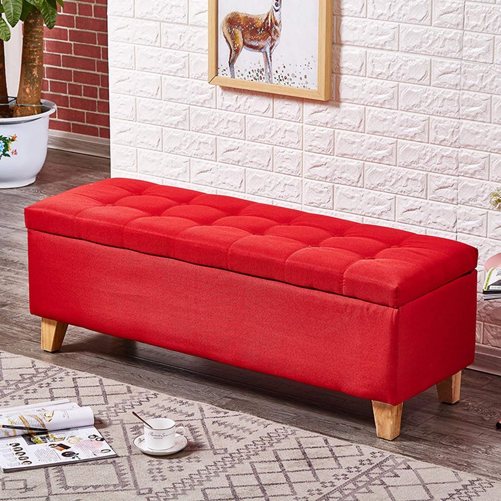 LQIAN Foldable Storage Chest - Waterproof Blanket Box with Smooth Surface, Space-Saving Multi-Purpose Organizer for Bedroom, Living Room, Nursery (Red, 40x40x100cm) - Perfect for Storing Blankets, Toys, Seasonal Items & Home Organization