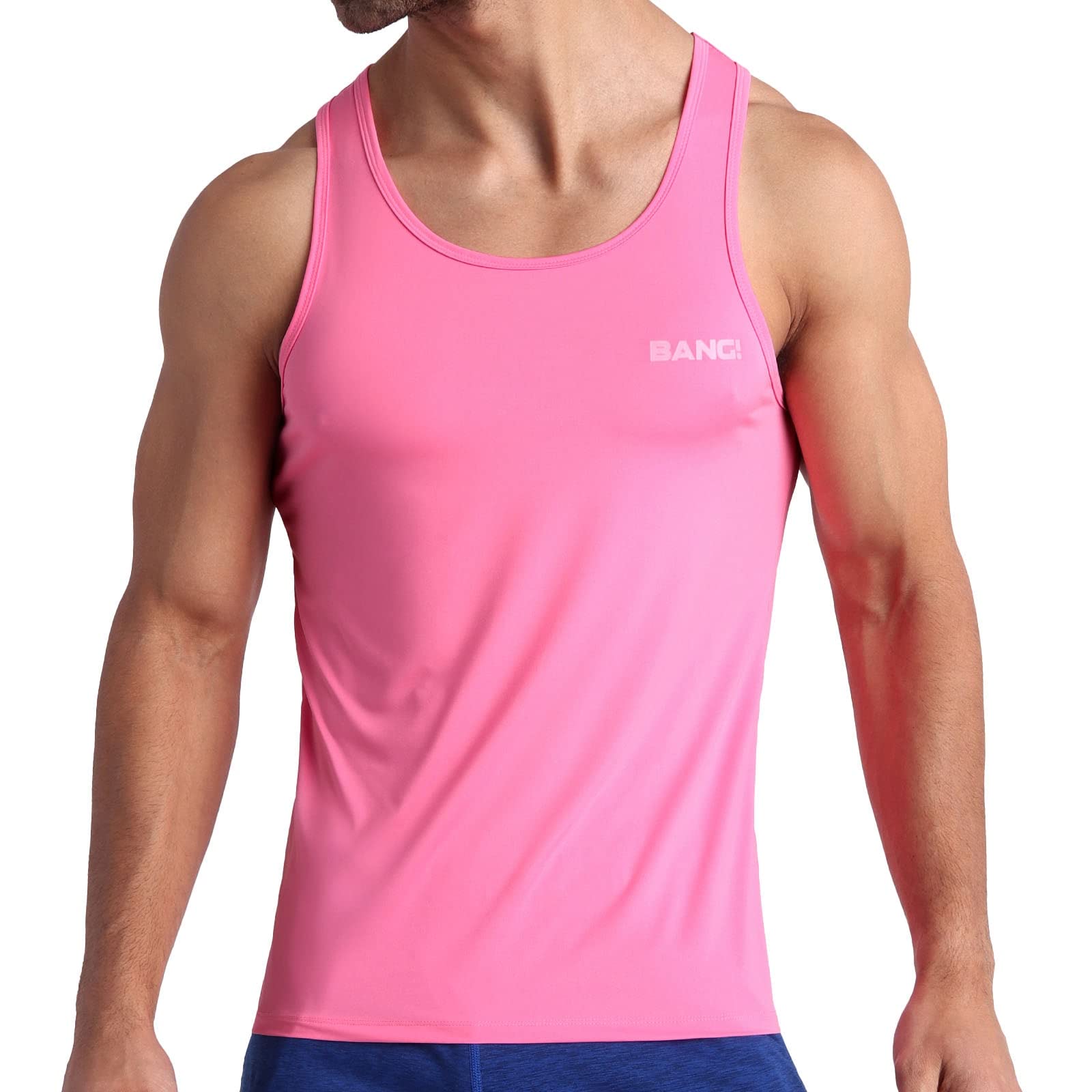 Bang Men's Muscle Tank Top - Sleeveless Athletic Shirt for Gym, Workout & Fitness - Breathable & Comfortable Sportswear for Running, Clubbing & Casual Wear