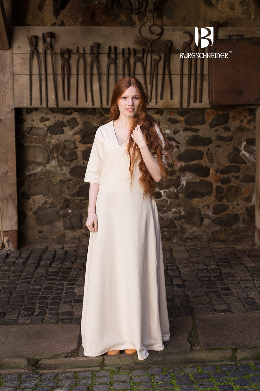 Natural Linen Short Sleeve Slip Dress for Women - Perfect for Layering Under Dresses, Summer Outfits and Casual Wear