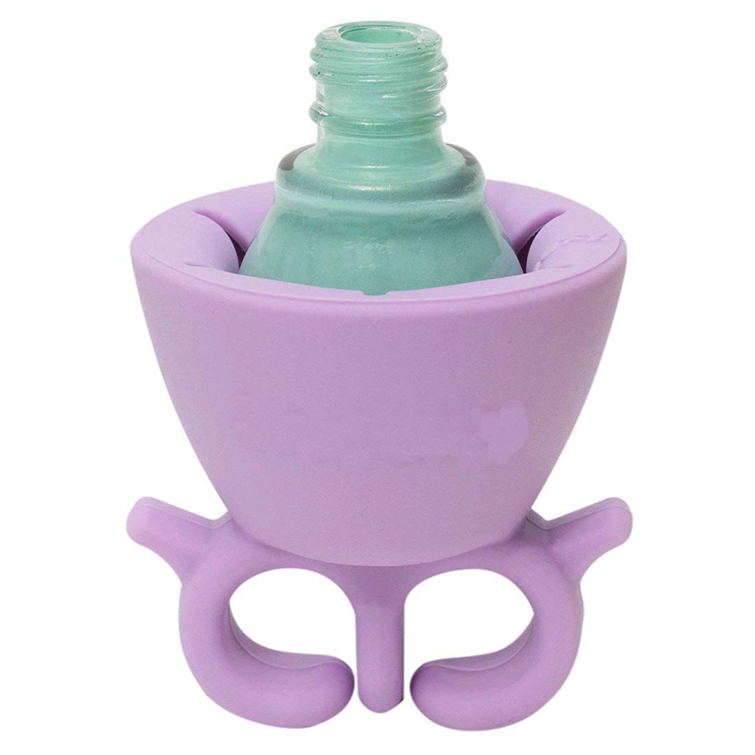 Urdhvamurti Silicone Nail Polish Bottle Holder Stand - Round Wearable Display Stand for Nail Art (1PC, Random Color) | Perfect for Salon, Home Manicure & Nail Polish Organization