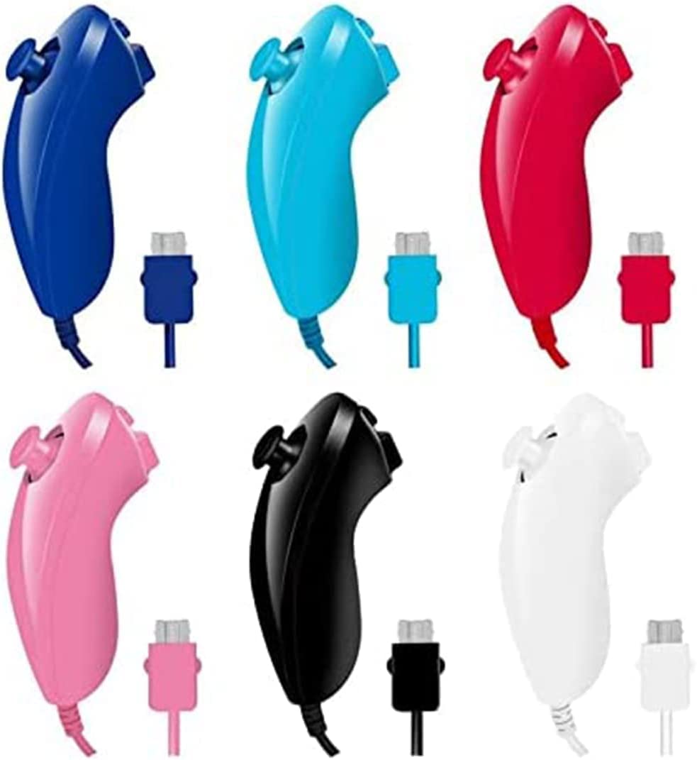 Original Title: Hand Curved Joystick Handle Controller for Wii Nunchuck Remote Controller Replacement Kit (Red)    Optimized Title: **Wii Nunchuck Replacement Joystick Controller - Hand-Curved Ergonomic Design, Red - Perfect for Gaming, Fitness & Party Games**