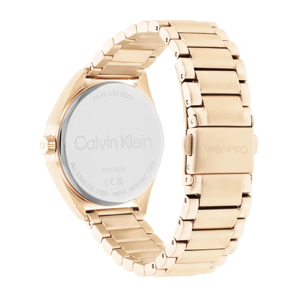 Calvin Klein Women's Watch with Silver Dial & Gold Stainless Steel Strap - Model 25200191 | Elegant Timepiece for Office, Party & Everyday Wear