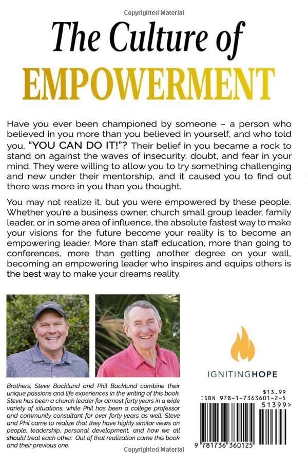 The Culture of Empowerment: Business and Organization Edition - Boosting Team Performance and Leadership Development in Modern Workplaces