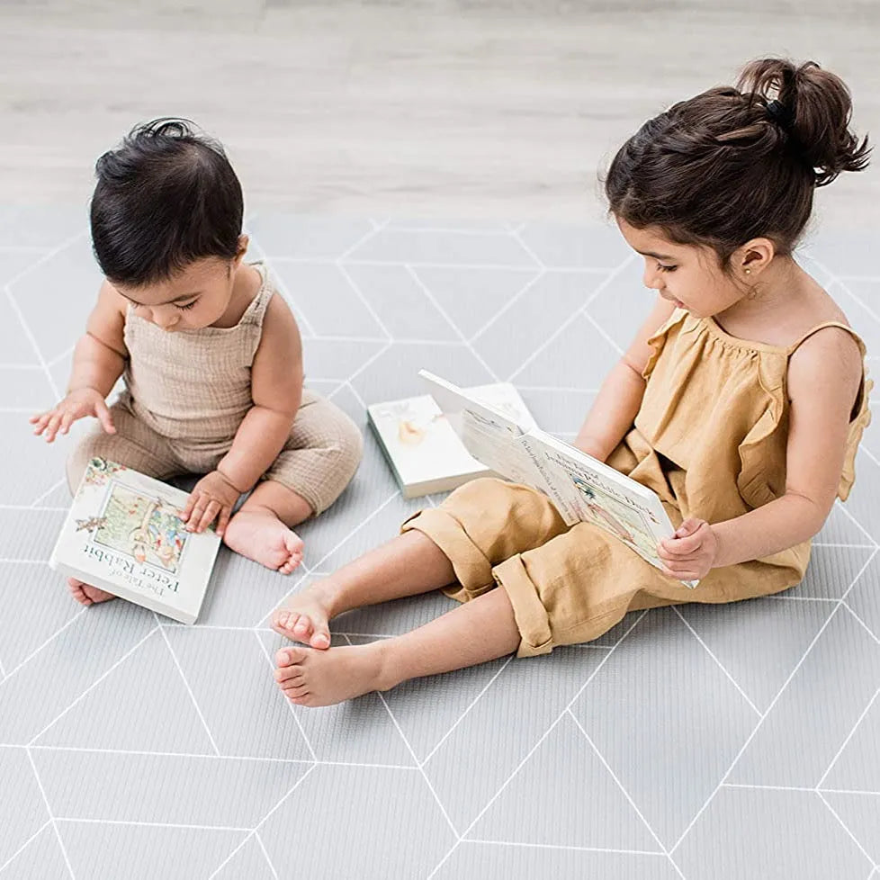 Ofie Playmat Eze + Zen Line - Non-Toxic Baby Play Mat for Crawling & Tummy Time - Soft Foam Floor Mat for Nursery, Playroom & Daycare - Perfect for Infants & Toddlers