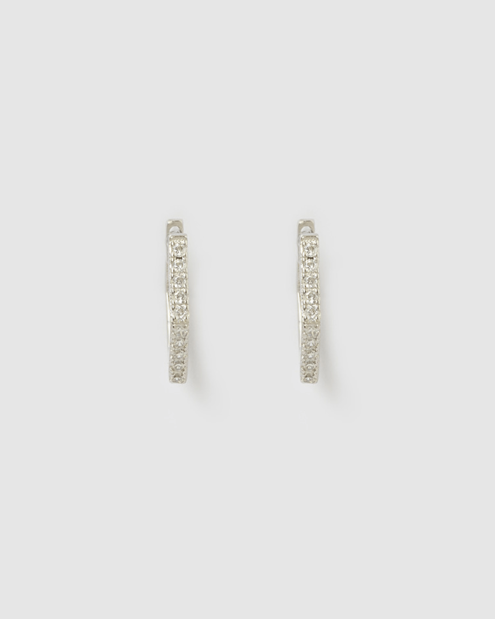 Izoa Geo Huggie Earrings - Sterling Silver Minimalist Hoop Earrings for Women, Perfect for Everyday Wear & Special Occasions