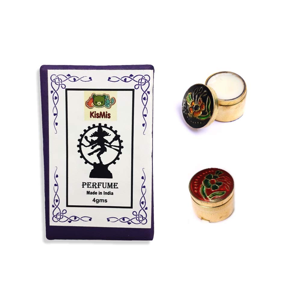 Natural Amber Solid Perfume in Mini Brass Jar - 4g (0.14 oz) | Long-Lasting Fragrance for Women, Travel & Everyday Use