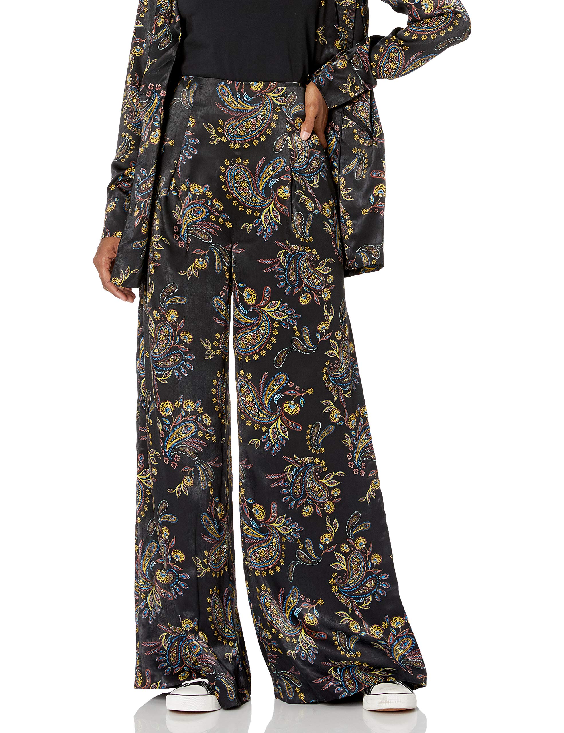 House of Harlow 1960 Women's Marko Pant - High Waisted Wide Leg Palazzo Pants for Casual & Office Wear | Boho Chic Fashion | Comfortable Stretch Fabric | Perfect for Work, Travel & Everyday Outfits