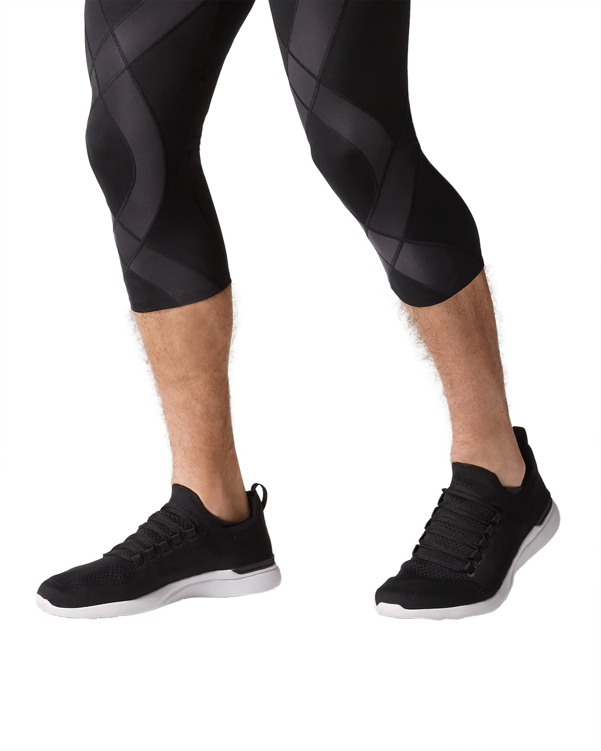 CW-X Men's Endurance Generator 3/4 Compression Tights - Joint & Muscle Support for Running, Cycling & Workouts - High-Performance Athletic Gear for Active Men