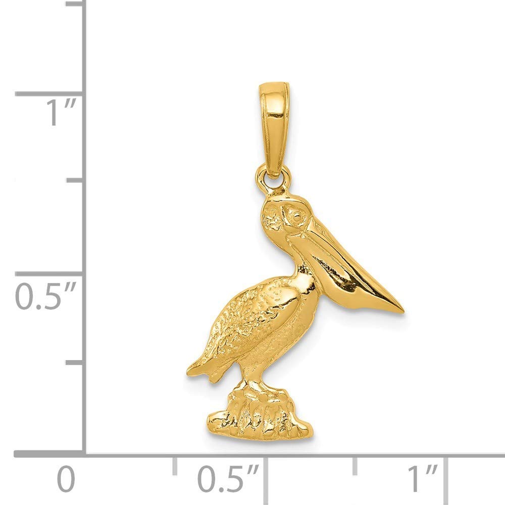 14K Yellow Gold Pelican Pendant Necklace - Roy Rose Jewelry - Elegant Gift for Women, Perfect for Birthdays, Anniversaries & Special Occasions