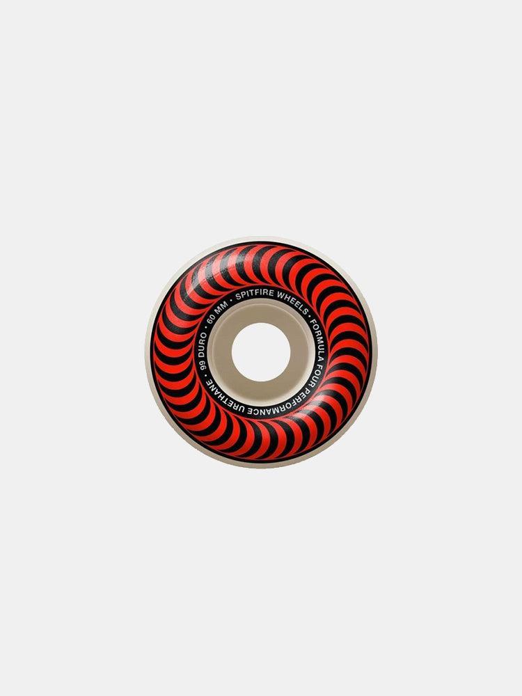 Spitfire Formula Four Classic 99a Skateboard Wheels - Red | High-Performance Wheels for Street Skating & Park Riding