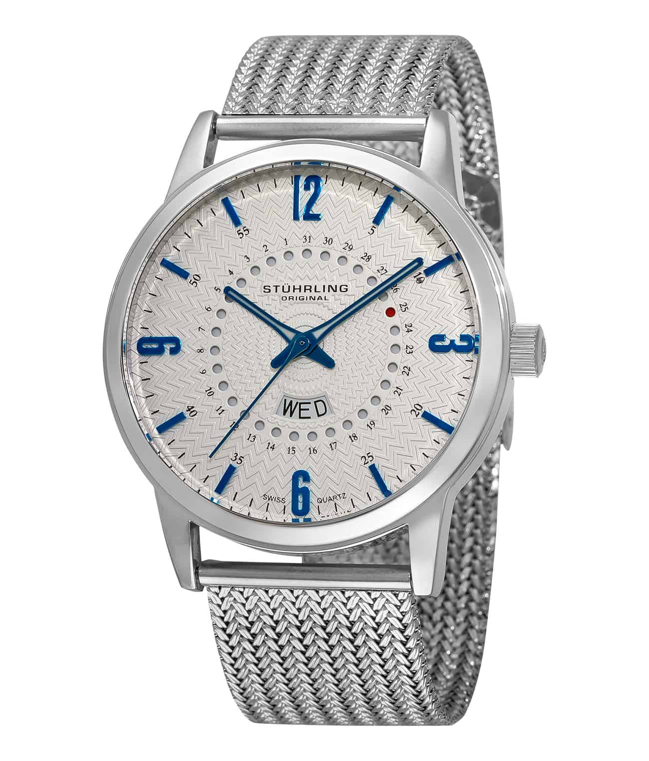 Jupiter 345M Quartz Watch 46mm Classic Mesh Band - Stylish Men's Wristwatch for Business, Casual & Outdoor Activities