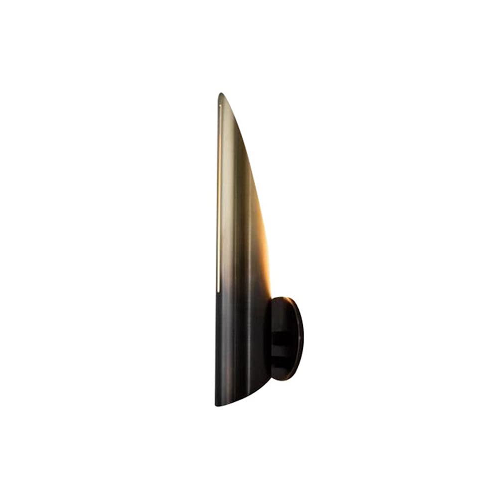NIUYAO Modern Oblique Cut Tube Wall Sconce with Metal Shade - Gold Finish Postmodern Indoor Lighting Fixture for Living Room, Bedroom & Hallway Decor