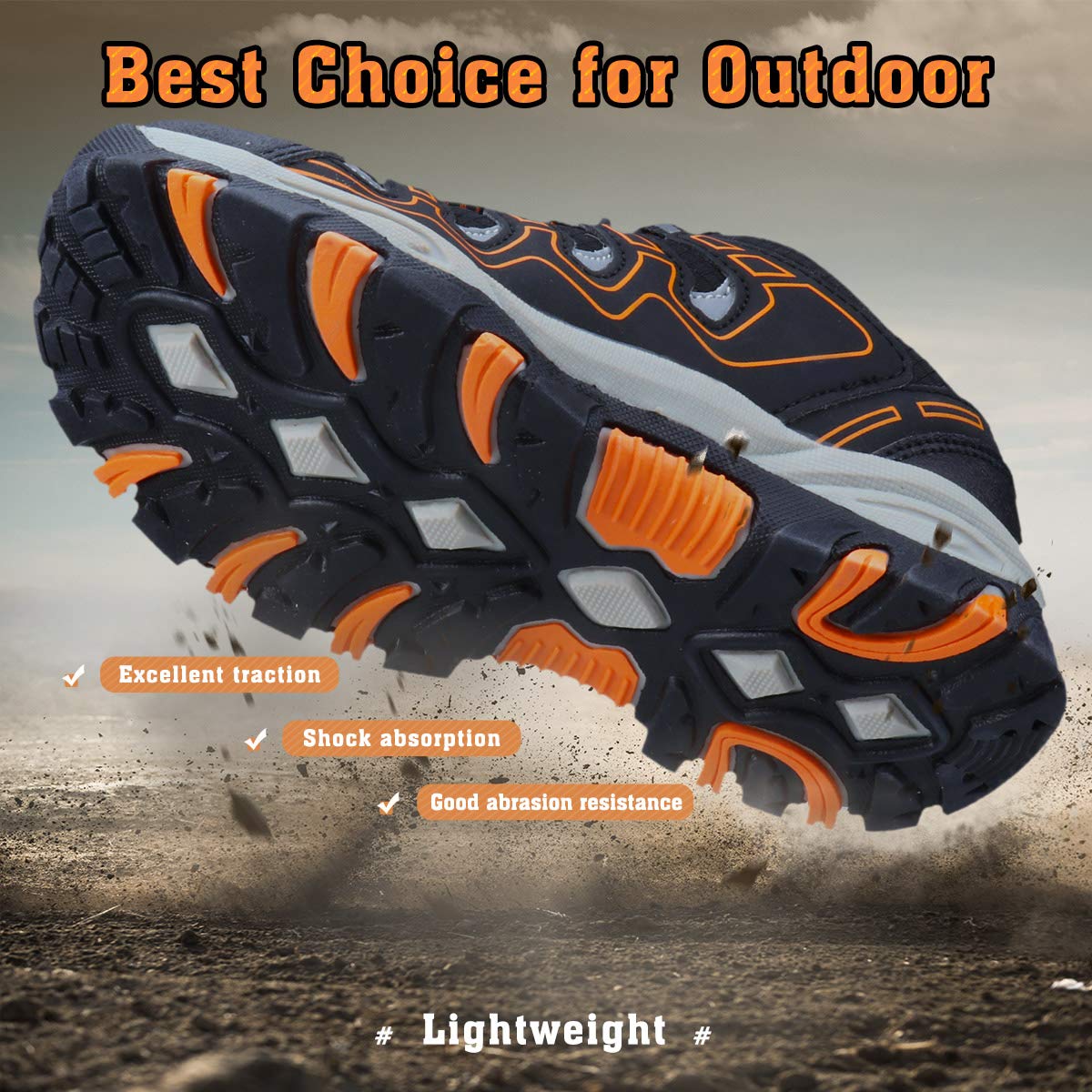 **UOVO Boys Sneakers - Waterproof Running & Hiking Shoes for Kids - Slip-Resistant Athletic Outdoor Shoes for Little & Big Boys (Ideal for School, Sports & Play)**