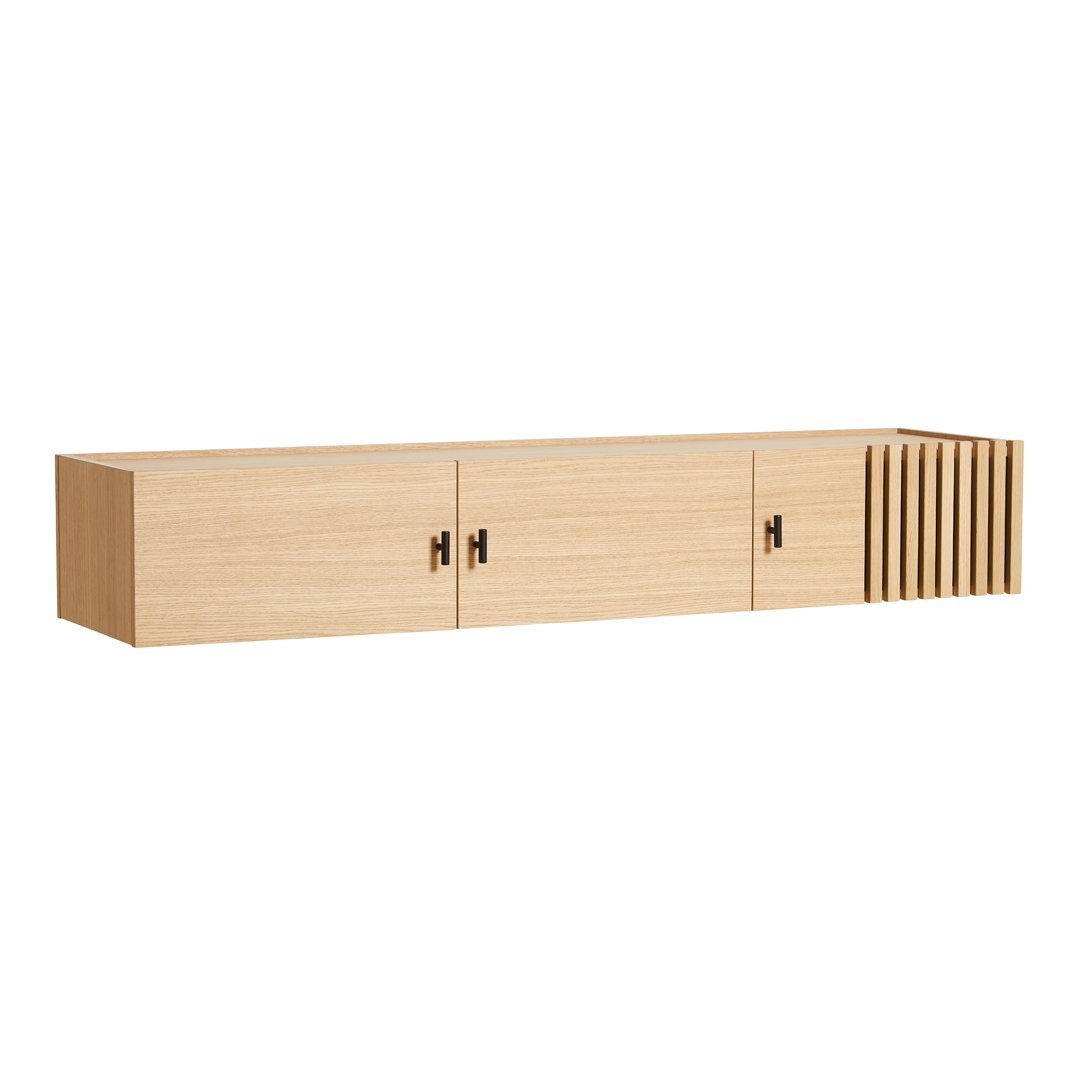 Modern Low Profile Wall Mounted Sideboard - Space Saving Entryway Console Table for Small Apartments & Hallways | Perfect for Living Room, Dining Room, or Bedroom Storage