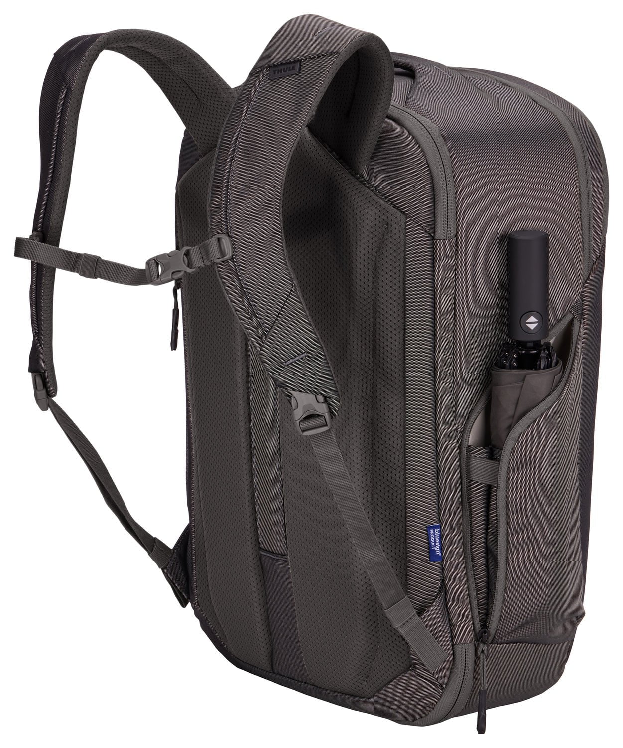 Thule Subterra 2 Convertible Carry On Bag 40L - Lightweight Expandable Luggage for Travel & Business - Vetiver Gray - Perfect for Airplane Cabin & Weekend Getaways