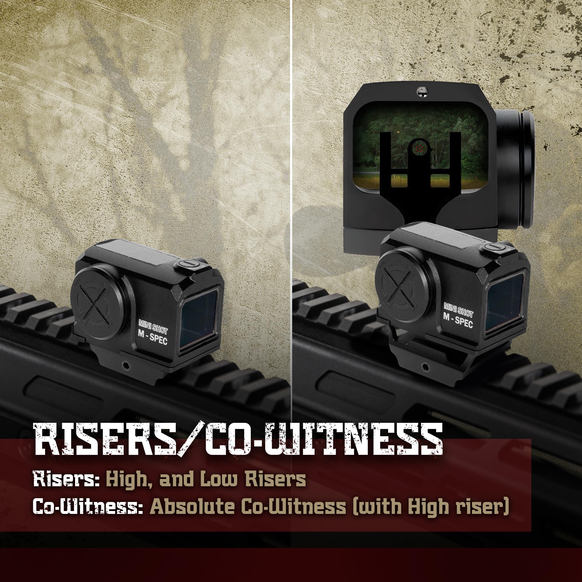 Sightmark Mini Shot M-Spec Solar Reflex Sight - Red Dot Scope for Rifles, Shotguns & Pistols | Solar-Powered & Waterproof | Ideal for Hunting, Tactical Training & Home Defense