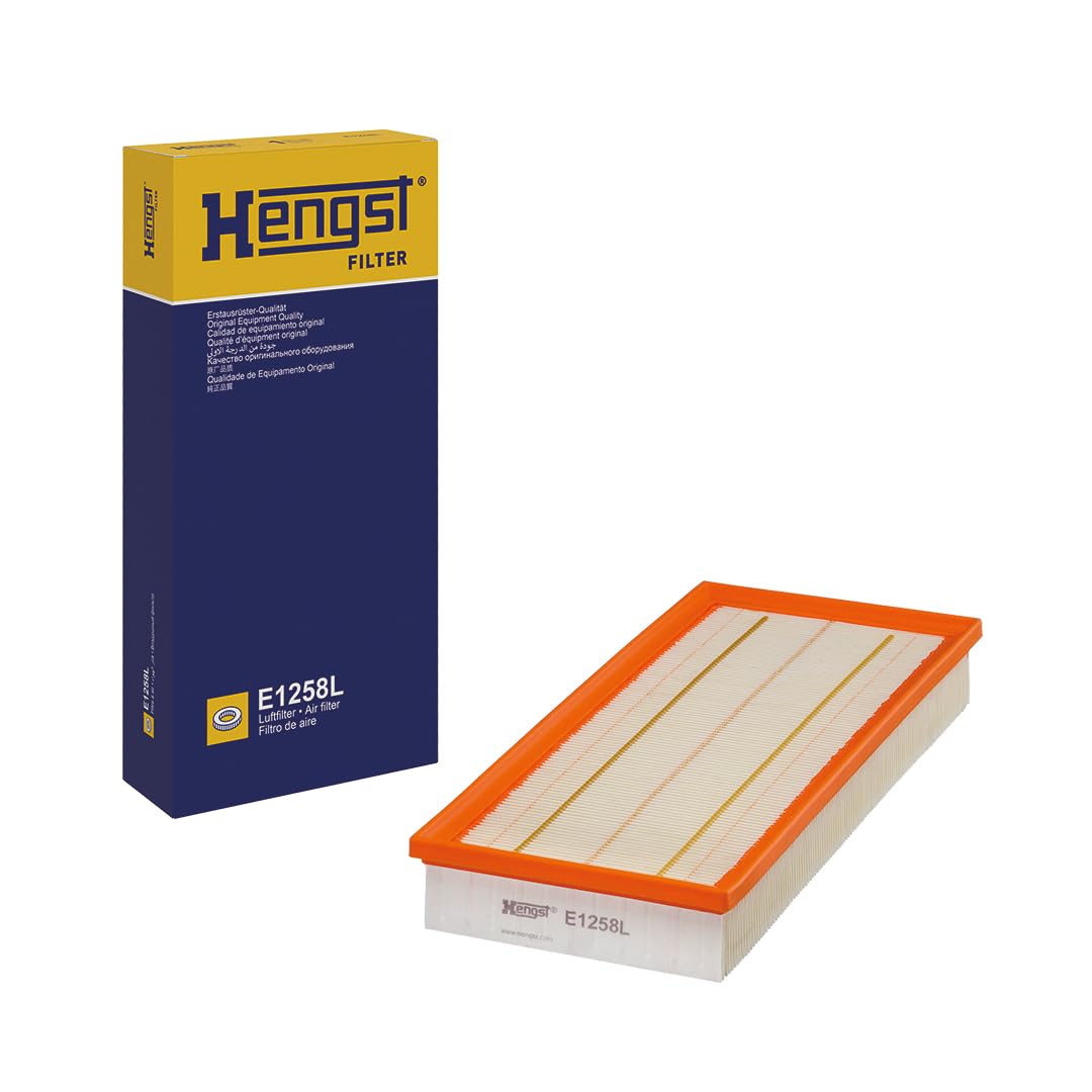 Hengst E1258L High-Performance Air Filter for Cars & Trucks - Improved Engine Protection & Fuel Efficiency - Perfect for Daily Commute & Off-Road Adventures