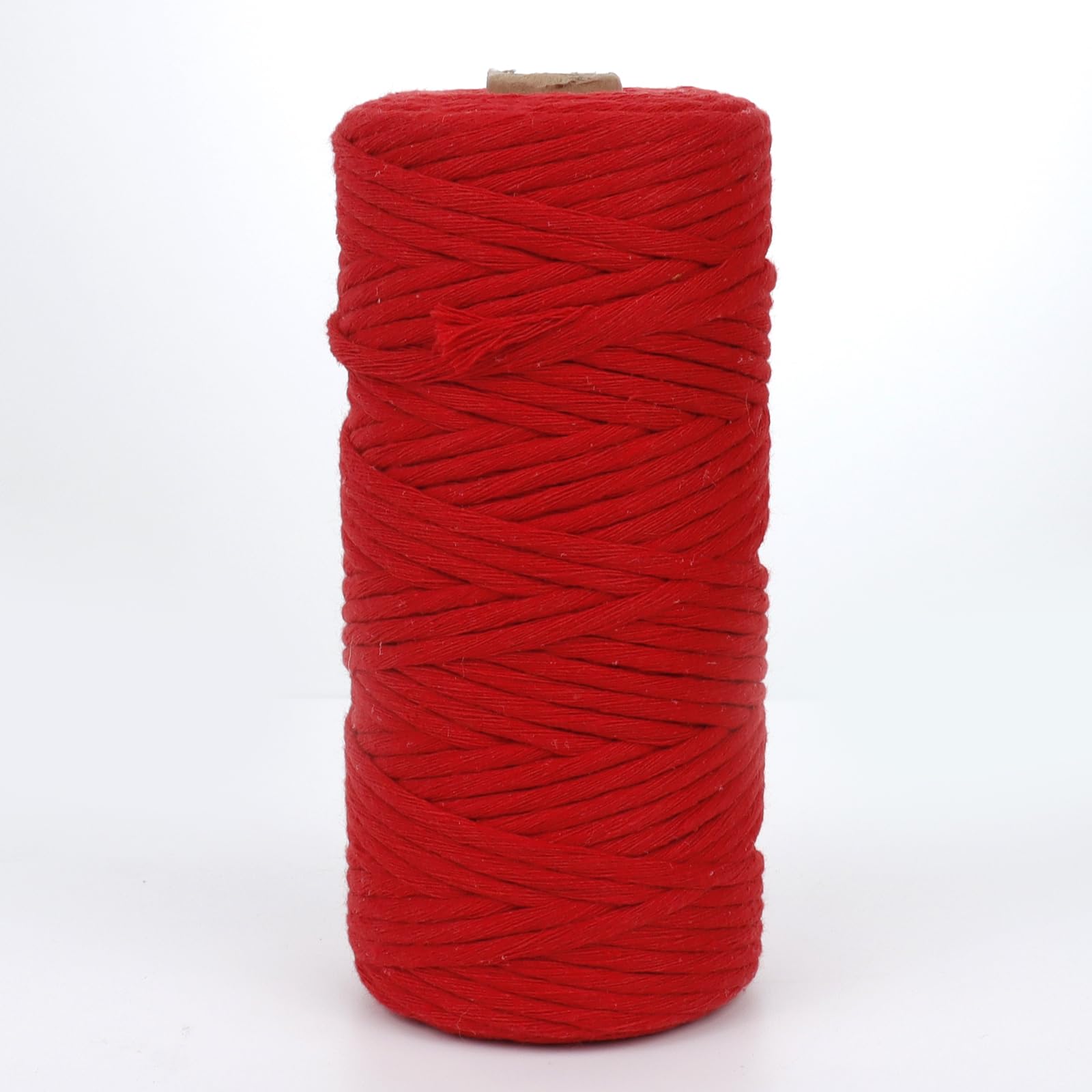 4mm Single Strand Macrame Cord - 110 Yards Black Natural Cotton Rope Yarn for Wall Hangings, Plant Hangers, DIY Crafts & Home Decor | Perfect for Bohemian Decor, Handmade Jewelry & Macrame Projects