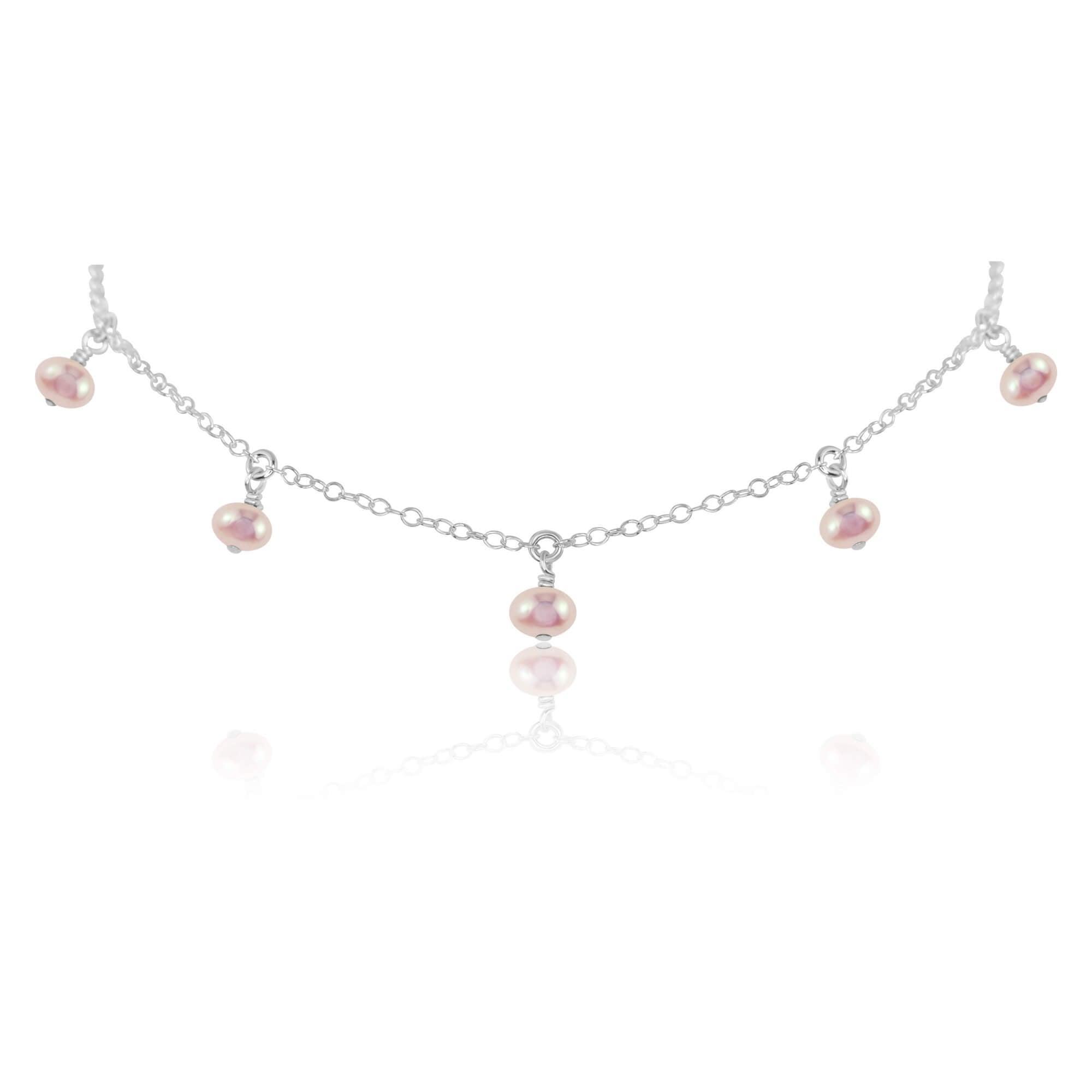 Elegant White Freshwater Pearl Drop Choker Necklace for Women - Perfect for Weddings, Parties & Special Occasions