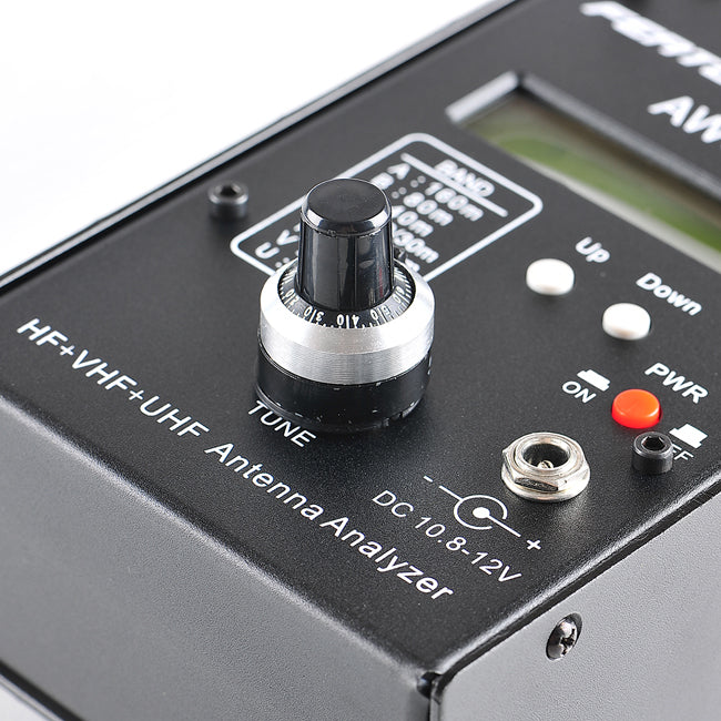 AW07A SWR HF/VHF/UHF Antenna Analyzer - Portable RF Signal Meter for Ham Radio, CB & Marine Communication - Perfect for Field Testing & Antenna Tuning