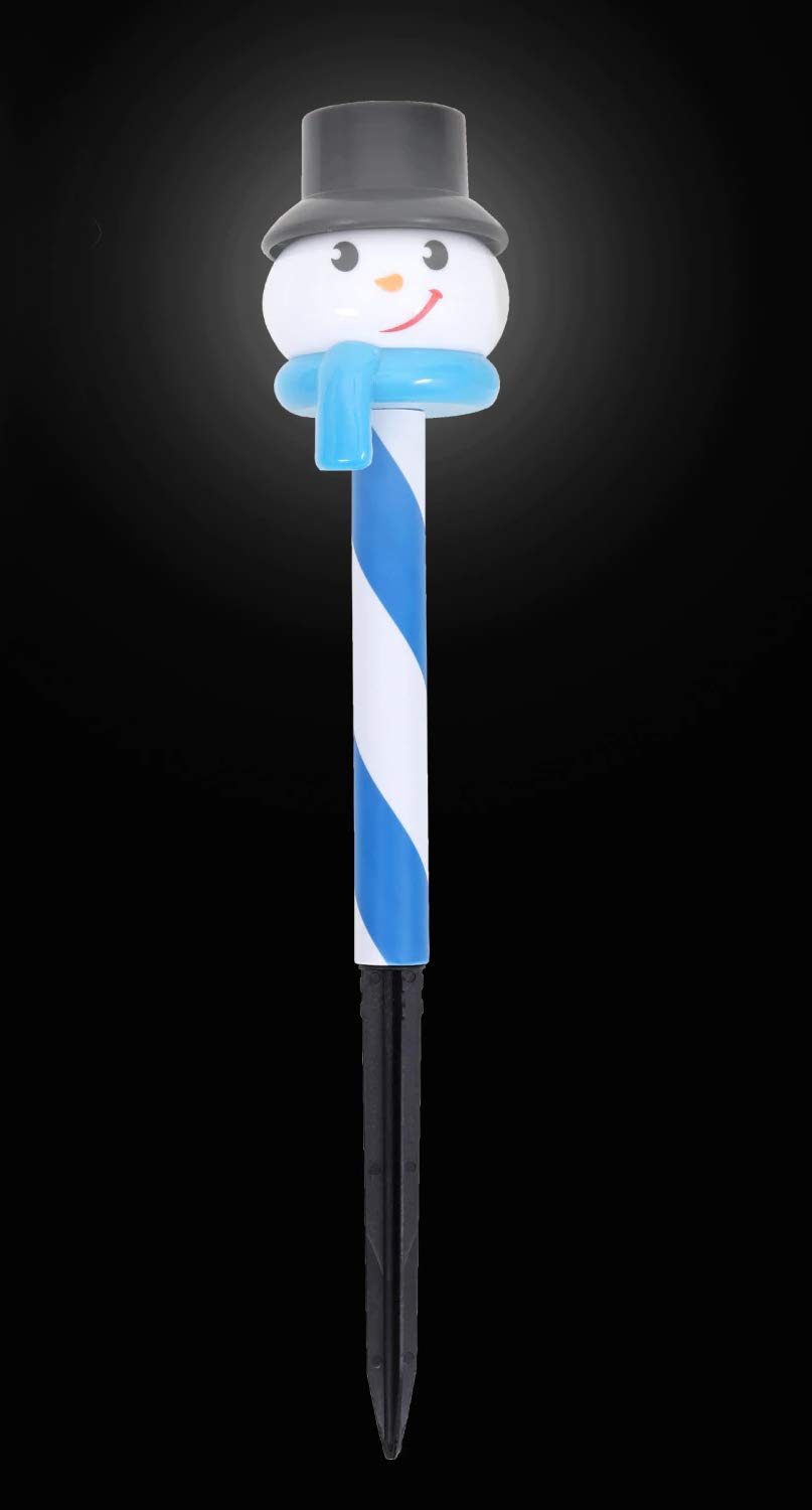 Christmas Solar Lights Outdoor Decor - 6 Snowman Pathway Stake Lights for Holiday Yard Decorations | Perfect for Garden, Lawn, and Walkway Illumination