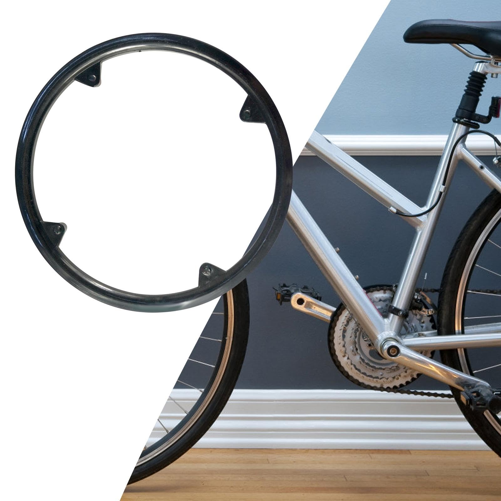 **Black Resin Bike Chain Guard Cover - Mountain Bike & BMX Crankset Protector for Chainwheel & Chainring - Durable Cycling Accessory for Off-Road & Urban Riding**
