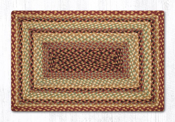 Premium Earth Rugs 48x48 Inch Non-Slip Area Rug - Soft Red Indoor/Outdoor Carpet for Living Room, Bedroom, Patio & Home Decor