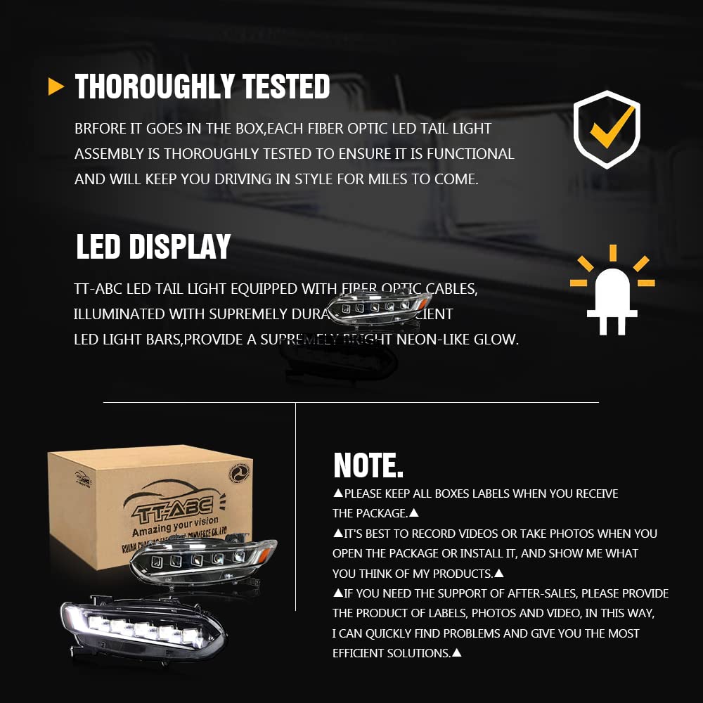 2018-2022 Honda Accord LED Headlights Assembly - 5 Lens Matrix Projector with Halo DRL & Sequential Turn Signals - Bugatti Style Replacement Headlamps (1 Pair) - Perfect for Night Driving & Car Customization