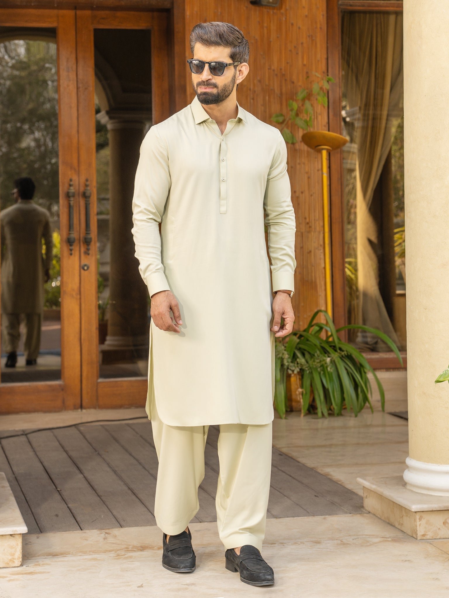 Blended Burberry Garden Glade Shalwar Kameez by J. Junaid Jamshed - Elegant Pakistani Traditional Outfit for Women, Perfect for Weddings, Parties & Festive Occasions