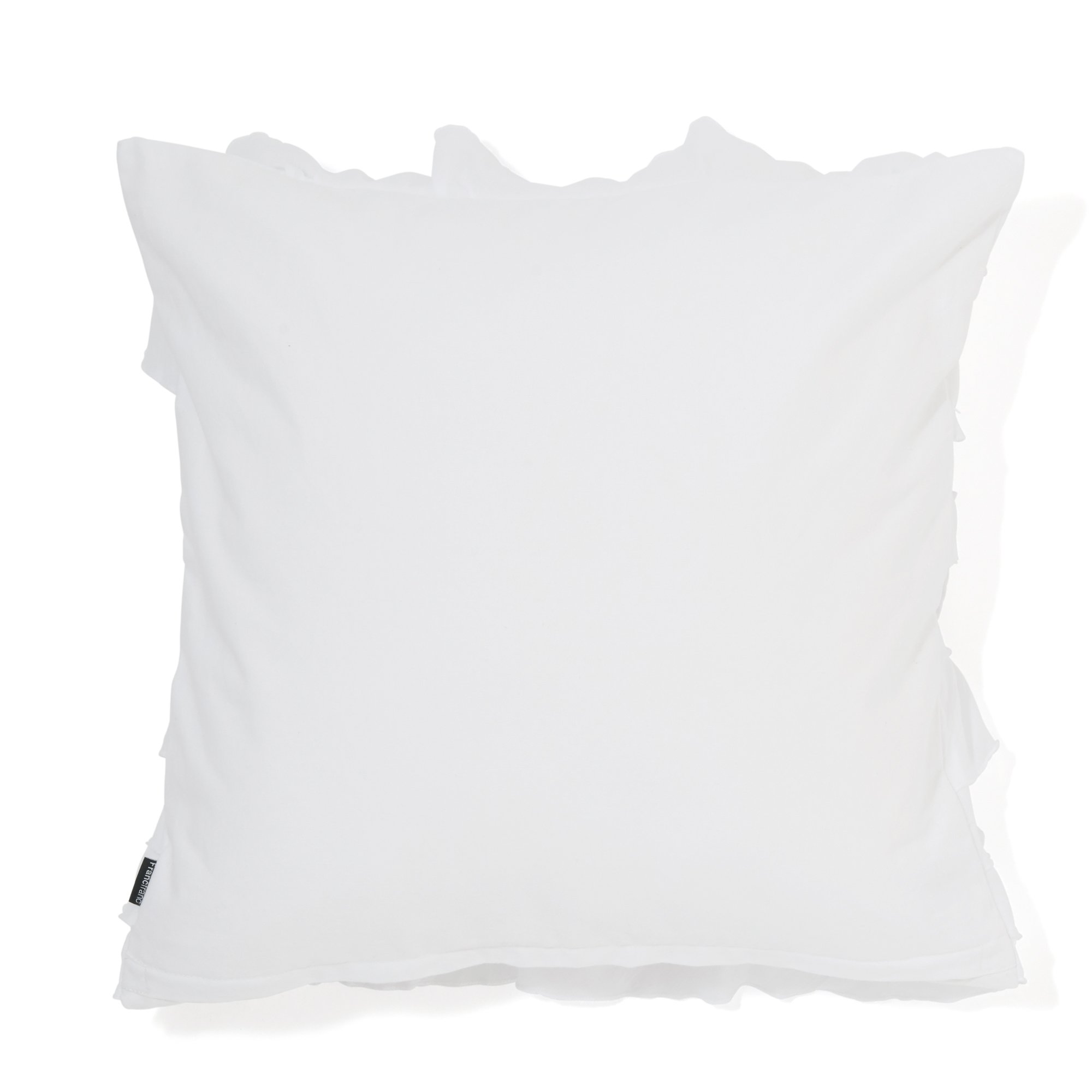 Elegant White Frill Cushion Cover 45x45cm - Soft & Stylish Home Decor for Living Room, Bedroom, and Sofa