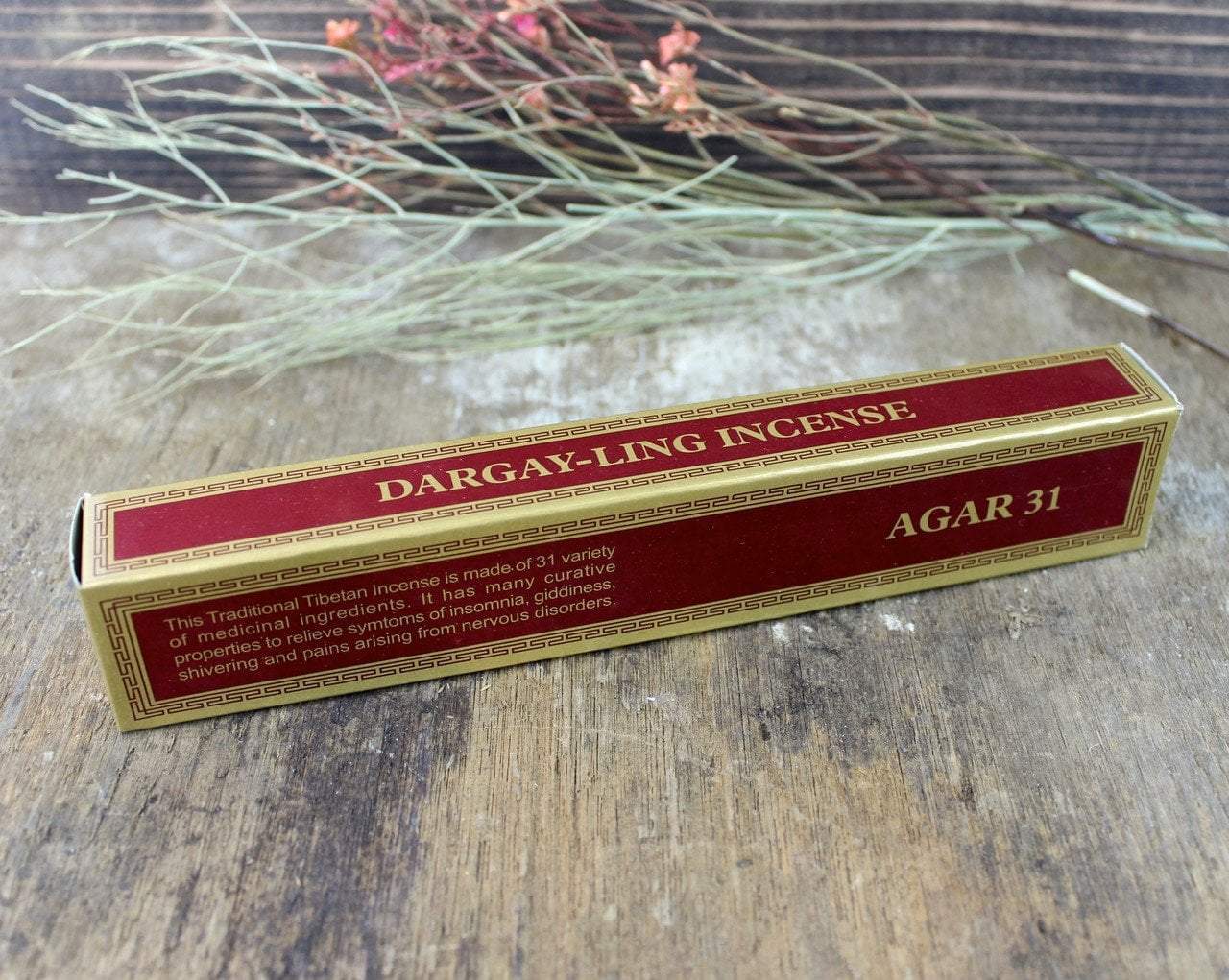 Premium Agar 31 Dargay Ling Tibetan Incense - Authentic Tibetan Incense Sticks for Meditation, Yoga & Spiritual Relaxation | Natural Aromatherapy for Home & Temple Use