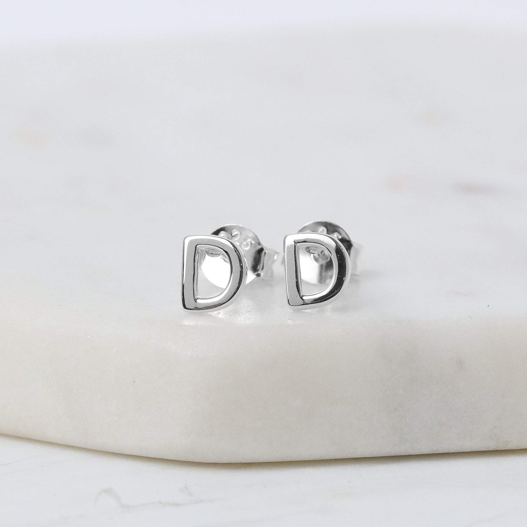 Alphabet Stud Earrings for Women - A-Z Letter Initials, Gold & Silver Plated, Hypoallergenic - Perfect for Gifts, Everyday Wear & Special Occasions