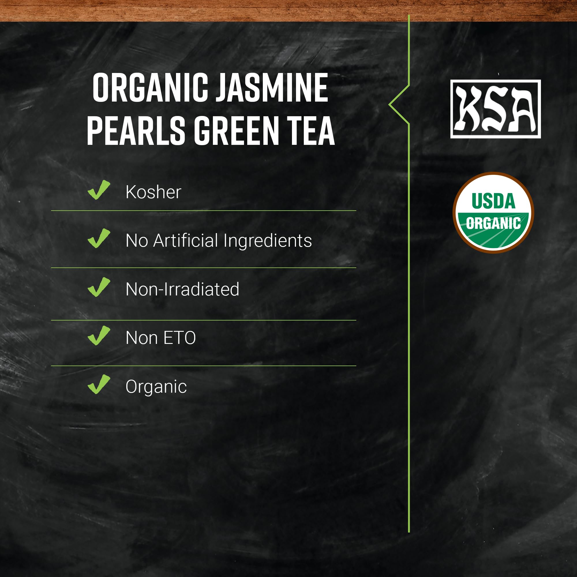 Organic Frontier Bulk Jasmine Pearls Green Tea - 16oz Premium Loose Leaf Tea for Relaxation & Wellness | USDA Certified Organic | Floral Scented Tea for Iced Tea & Stress Relief | Perfect for Home, Office, Yoga & Gifts | Enjoy During Morning Rituals, Tea Breaks & Evening Wind-Down | Great for Daily Brewing, Meditation & Special Occasions