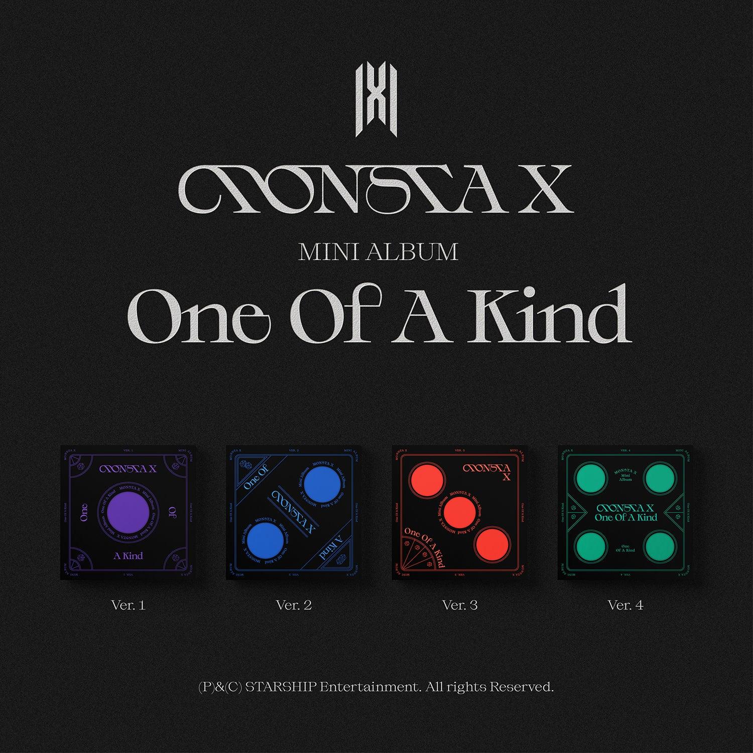 MONSTA X 'ONE OF A KIND' Mini Album - K-Pop Collectible CD with Photobook & Poster - Perfect for K-Pop Fans, Gift Ideas & Music Collections