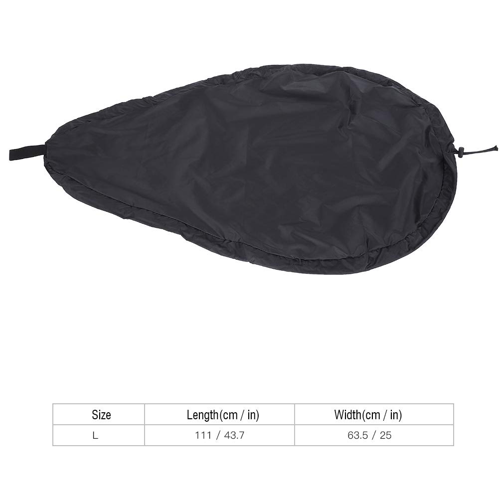Universal Waterproof Kayak Cockpit Cover - UV50+ Sun Protection, Adjustable Canoe Seal for Outdoor Storage, Blocks Cockpit Holes (Large, Black) - Ideal for Ocean, Lake & River Kayaking