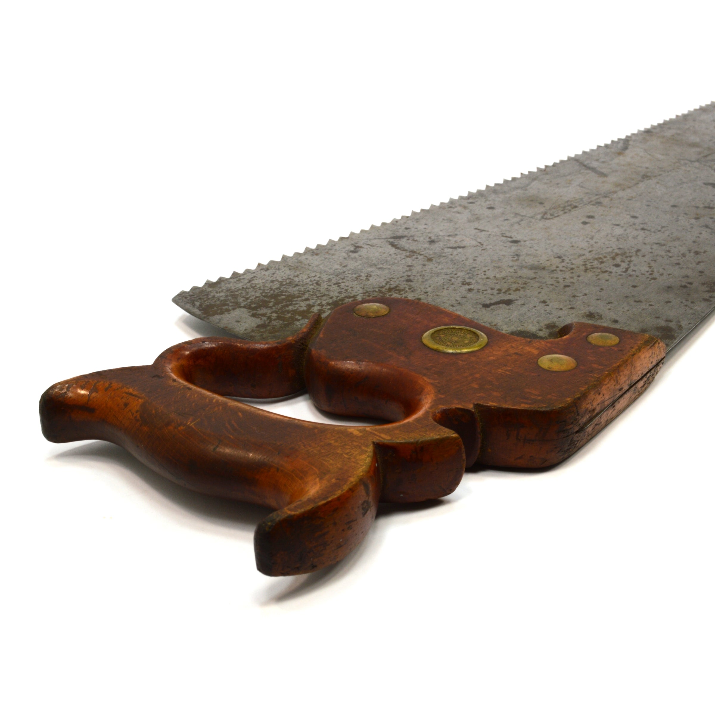 Antique Richardson Brothers No. 7 Rip Saw - 4 1/2 PPI Straight Back Hand Saw - 19th Century Vintage Tool for Woodworking & Carpentry Projects