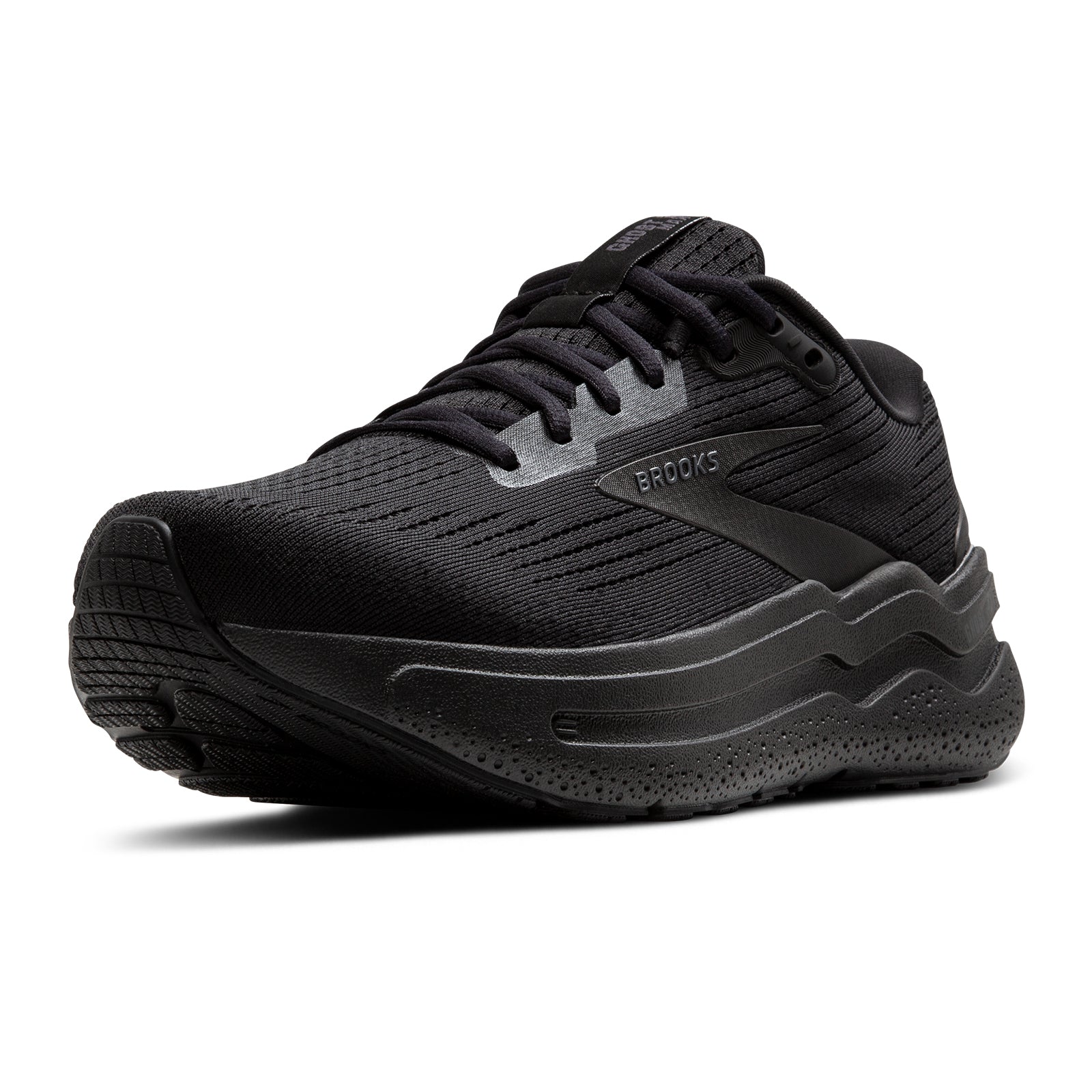 Brooks Ghost Max 2 Women's Running Shoes - Cushioned Neutral Support for Long Distance & Daily Training - Black/Black/Ebony - Perfect for Road Running, Gym Workouts & Casual Wear