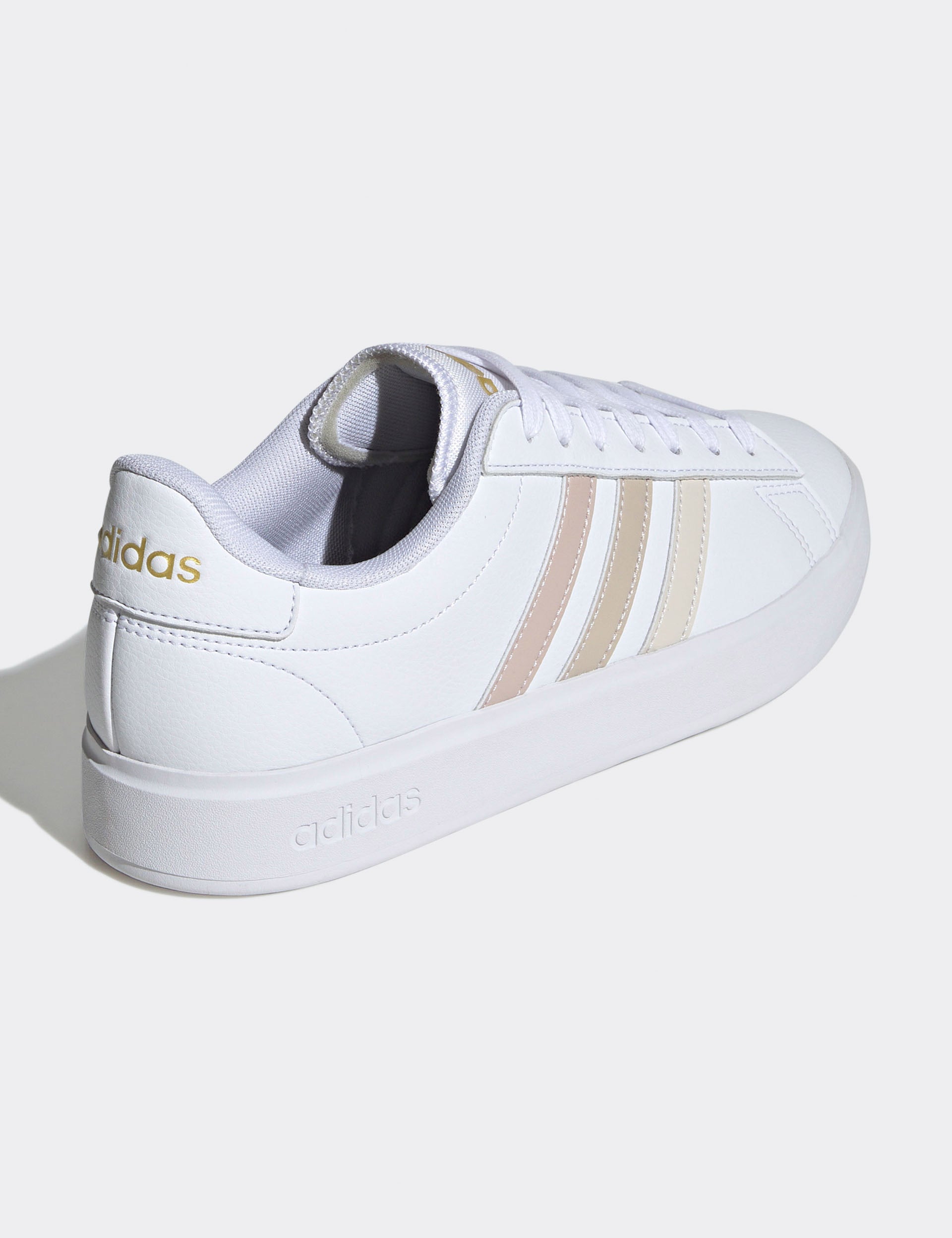 Adidas Grand Court 2.0 Sneakers - Cloud White/Wonder White/Wonder Beige | Comfortable Tennis Shoes for Women & Men | Perfect for Casual Wear, Gym & Outdoor Activities