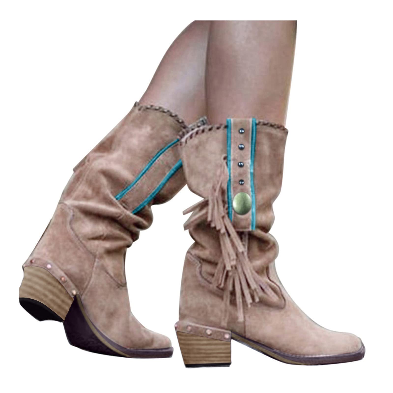 Stylish Women's Buckle Accent Tall Boots - Regular & Wide Calf Options for Comfortable All-Day Wear | Perfect for Fall Fashion, Office Outfits & Winter Boots