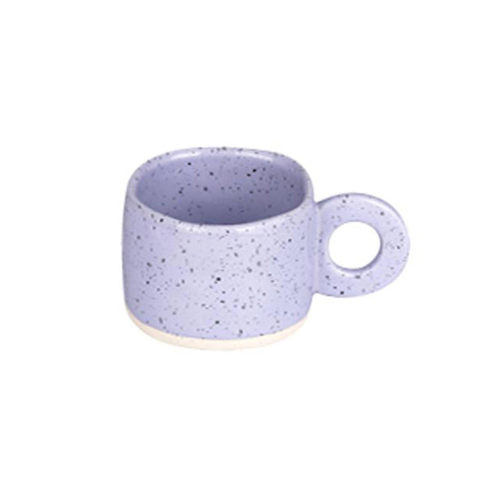 Premium Ceramic Coffee Mug with Ring Handle - 10.1oz (300ml) Insulated Tea & Coffee Cup for Home, Office - Green & Purple Breakfast Mug for Hot/Cold Drinks - Perfect for Morning Coffee, Afternoon Tea or Office Use