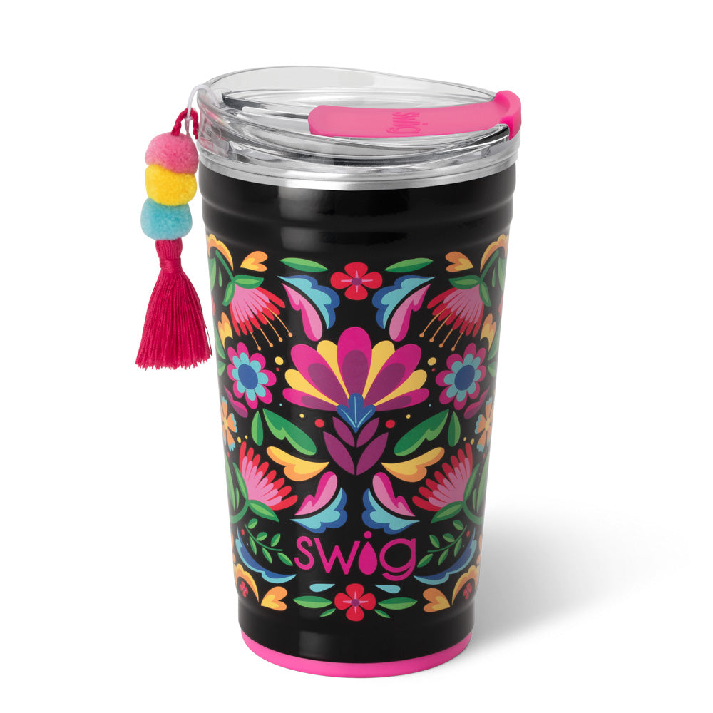 24oz Caliente Party Cup - Insulated Plastic Cups for Beer, Cocktails & Cold Drinks - Perfect for BBQs, Tailgates & Outdoor Parties