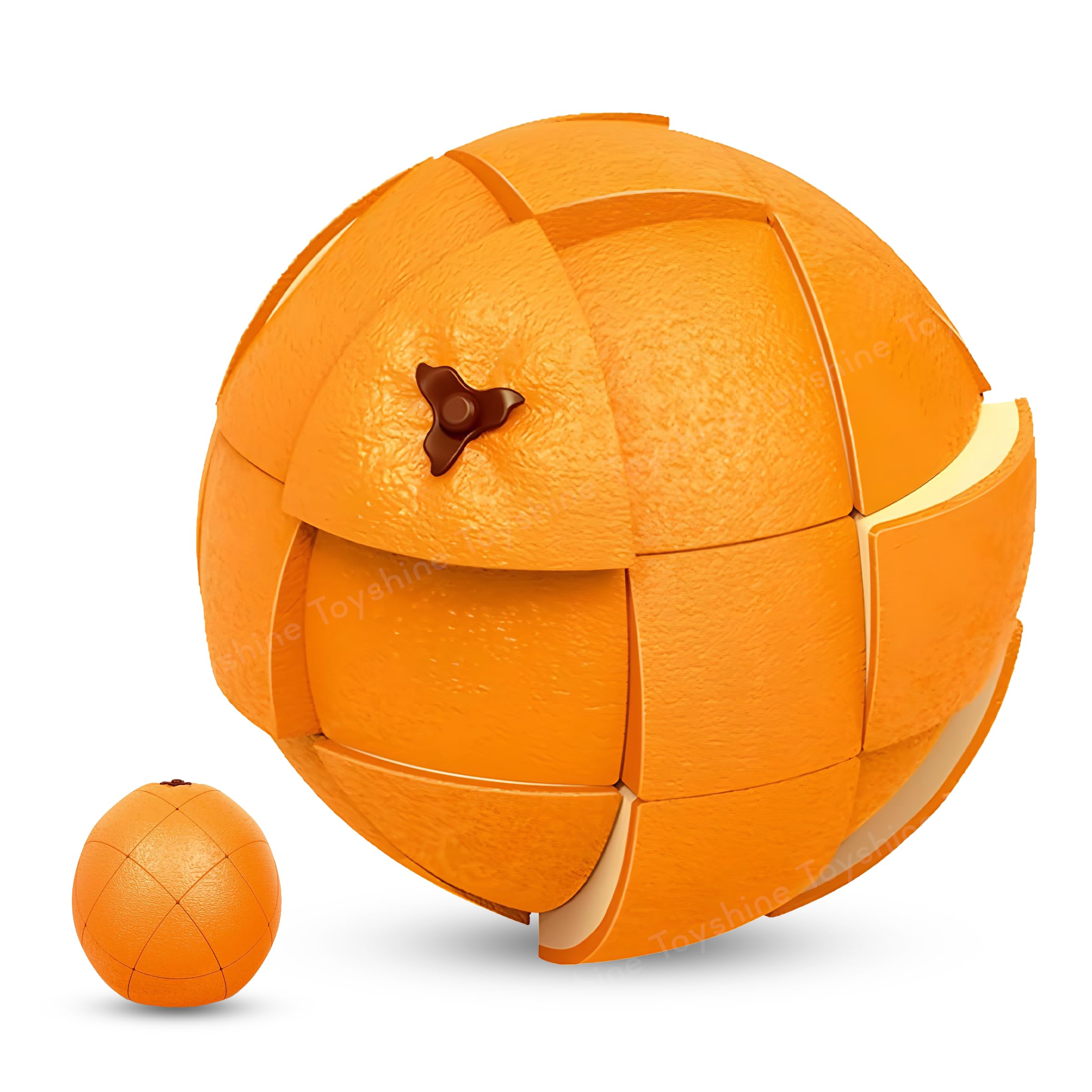 Toyshine 3x3 Orange Magic Speed Cube - Stress Relief Puzzle Toy for Adults & Kids, Educational Brain Teaser Gift for Boys Girls Ages 3+ - Perfect for Office, Travel & Family Game Night
