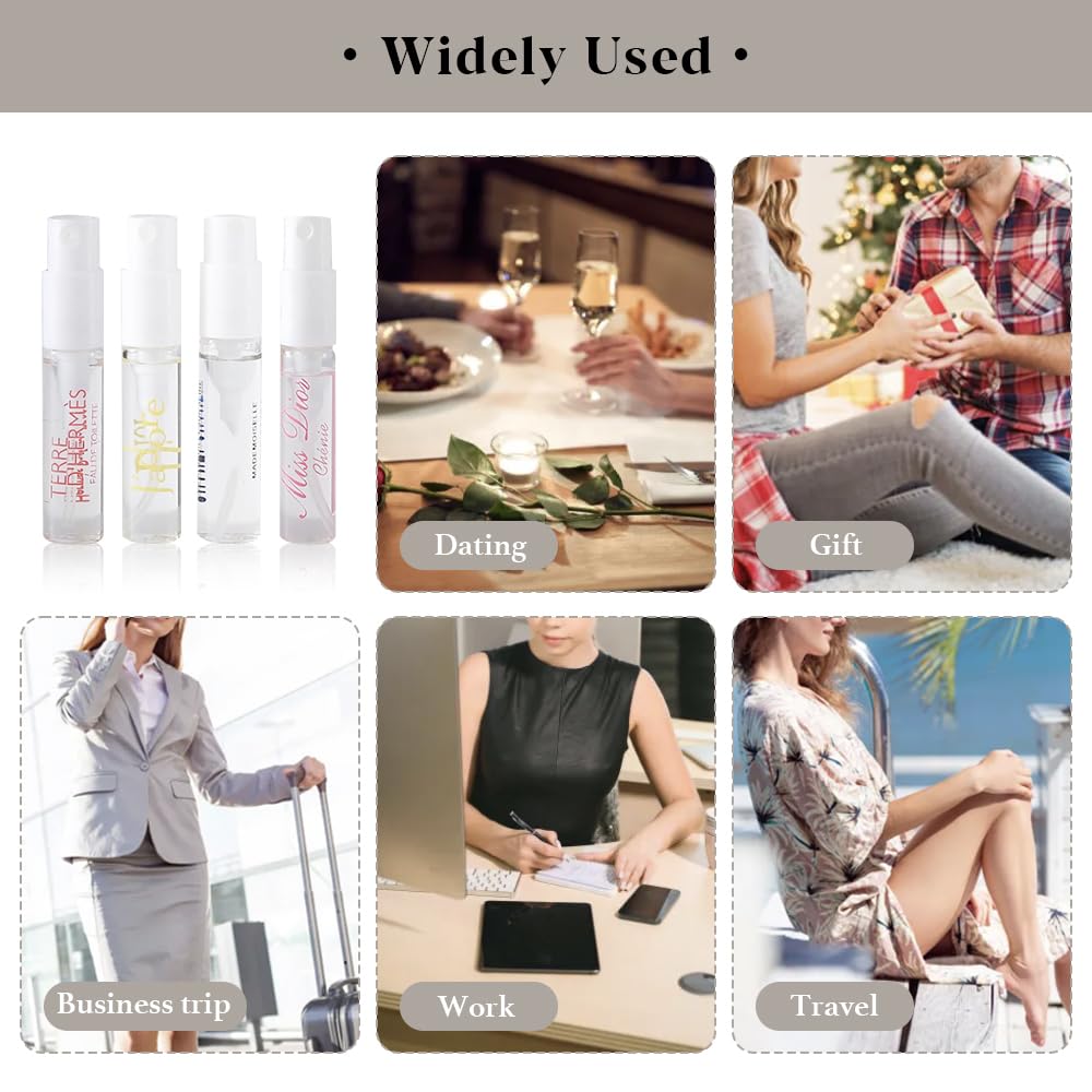 48-Piece Luxury Designer Fragrance Sample Set for Men & Women - Premium Perfume Vials Collection with High-End Scents - Perfect for Travel, Gifting & Fragrance Discovery