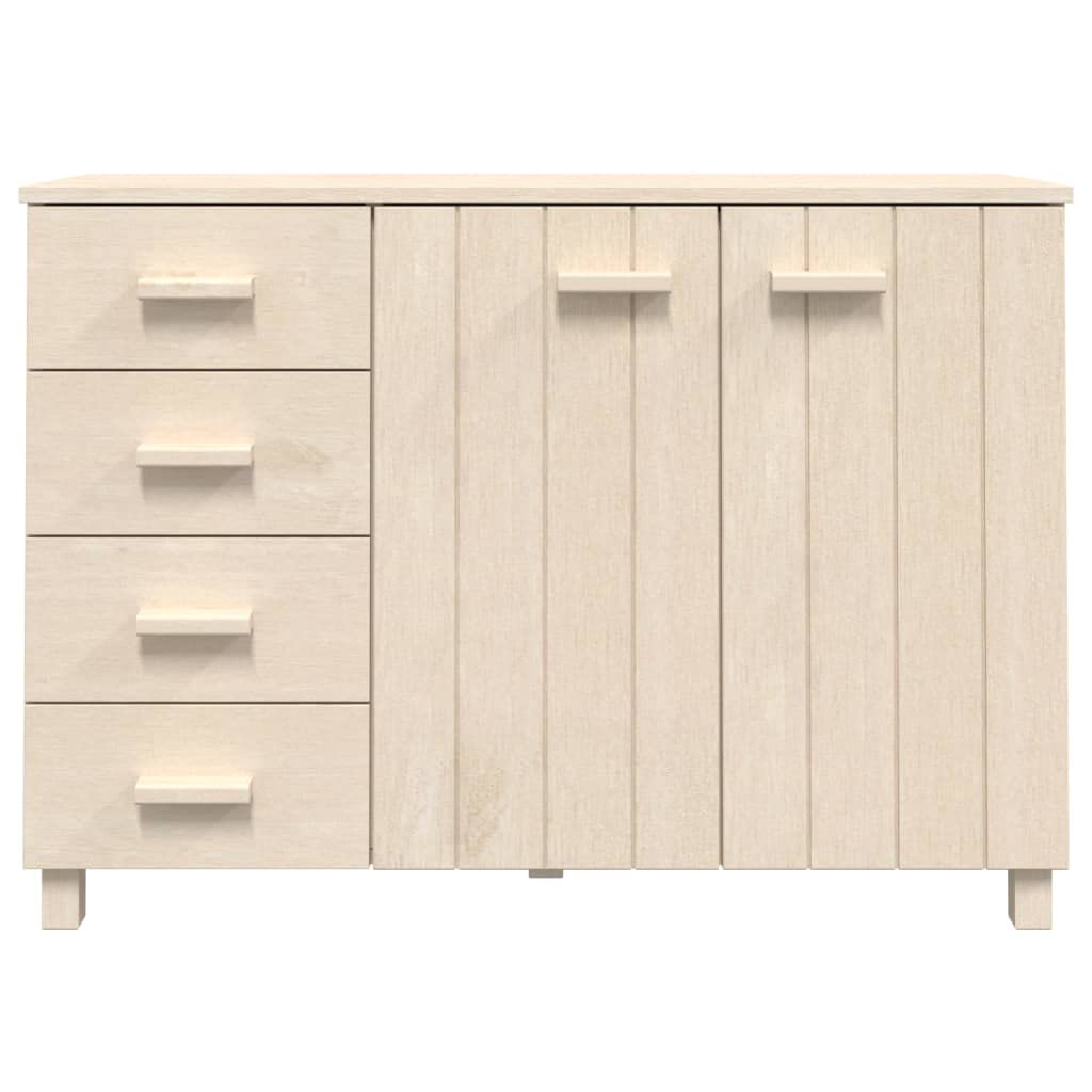 vidaXL Solid Wood Pine Sideboard - Bar Buffet Cabinet with Drawers for Kitchen, Dining Room & Living Room | HAMAR Honey Brown Finish | Perfect for Home Storage & Entertaining Guests