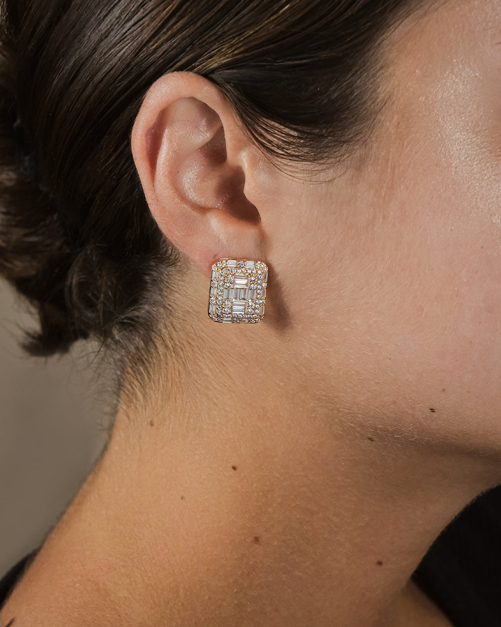 Jana Square CZ Stud Earrings for Women - Sparkling Cubic Zirconia Stud Earrings - Perfect for Everyday Wear, Parties & Gifts