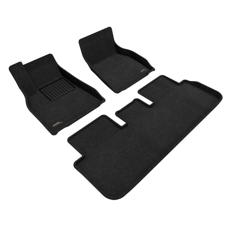 3D Maxpider All-Weather Floor Mats for Tesla Model S (2021-2023) - Premium Black Carpet Protection - R1 & R2 Series | Perfect for Daily Commuting, Road Trips & Family Protection